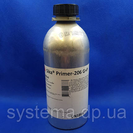 Sika® Primer-206 G+P - Однокомпонентна грунтовка для скла та пластику, 1 л, фото 1