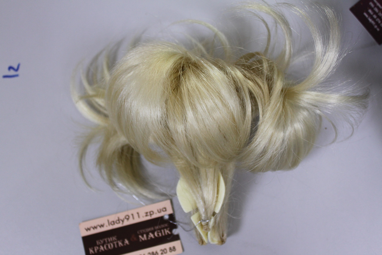 Шиньон на крабе короткий искусственные волосы блонд (ID#1197631118 ...