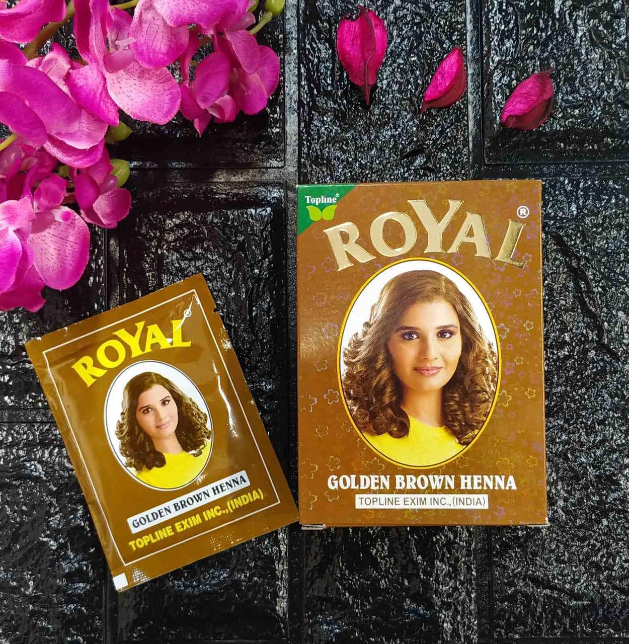 Хна индийская для волос Royal Henna Golden Brown светло - коричневая 10 ...