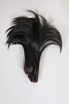 Шиньйон хвіст на крабе короткий штучні волосся чорний