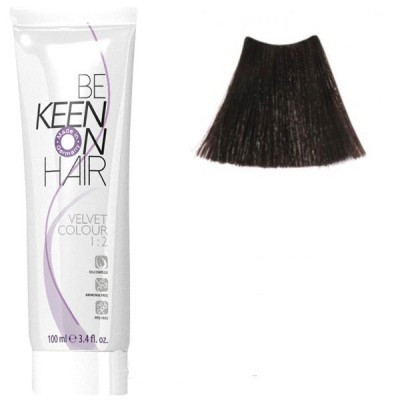 Крем фарба для волосся без аміаку Keen Velvet Colour 4.0 темний шатен 100мл.