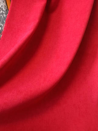 Штора для спальні, штора для залу, штора червона жакард-софт Туреччина "Меліса" червоний, фото 2
