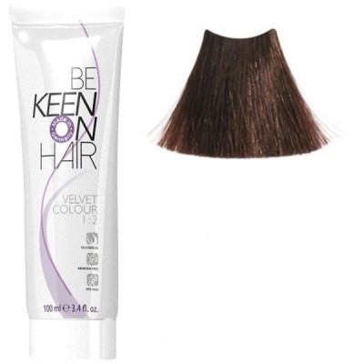Крем фарба для волосся без аміаку KEEN Velvet Colour 5.3 шатен золотистий 100мл.