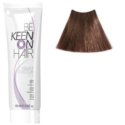Крем фарба для волосся без аміаку KEEN Velvet Colour 7.7 карамель 100 мл