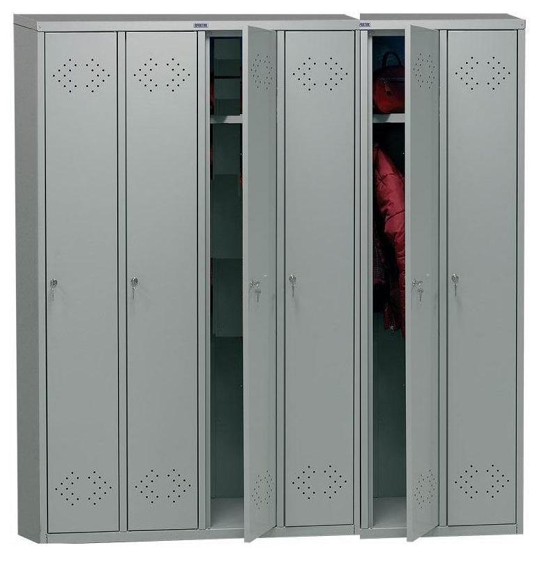 Шкаф металлический одежный LS-61 1830(в)х1695(ш)х500(гл) для раздевалок и гардеробов, шкаф для одежды, шкаф - фото 1 - id-p1197595794