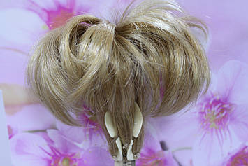 Хвіст на крабе короткий штучні волосся блонд