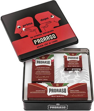 Набір для гоління Proraso Vintage Selection Prima&Dopo в металевій коробці, фото 2