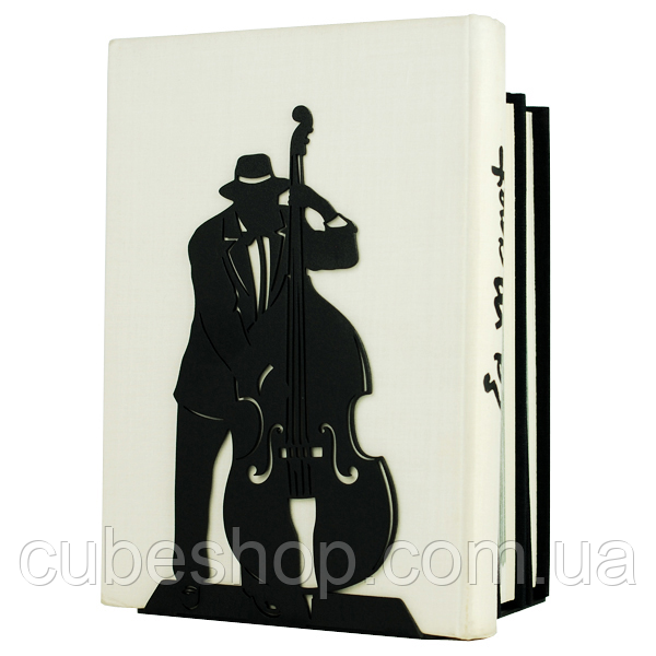 Металевий упор для книг Glozis Jazz (чорний)