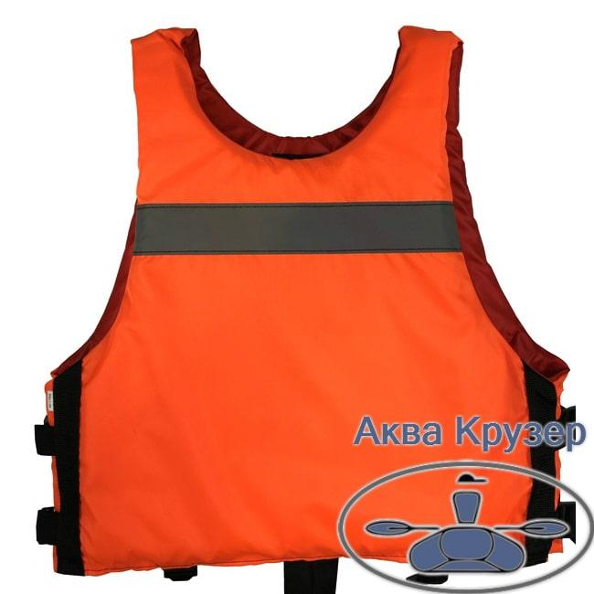 Страховочный жилет-майка 50-70 кг спасательный оранжевый универсальный для взрослых, сертифицированный - фото 2 - id-p1197660162