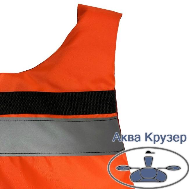 Страховочный жилет-майка 50-70 кг спасательный оранжевый универсальный для взрослых, сертифицированный - фото 4 - id-p1197660162