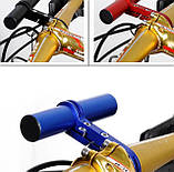 Розширювач керма велосипеда алюмінієвий, мініруль виносний, екстендер,міні виносного кермо,ЧОРНИЙ,штанга, фото 4