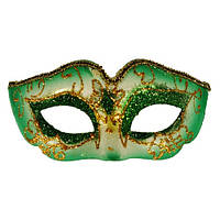 Венецианская маска "Флоранс" зелёная