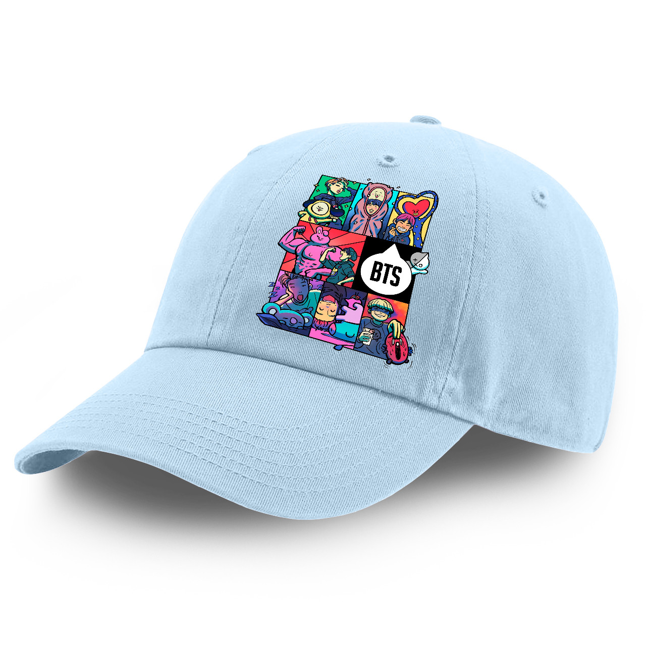 Кепка дитяча Бавовна БТС (BTS) Блакитний