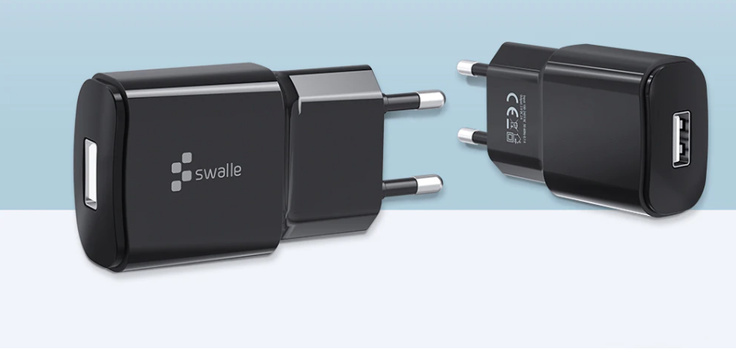 Мережевий зарядний пристрій "Swalle ETC-107" потужністю 10W з USB виходом 5V/2.4A, вилка EU, фото 2
