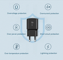 Мережевий зарядний пристрій "Swalle ETC-107" потужністю 10W з USB виходом 5V/2.4A, вилка EU, фото 2