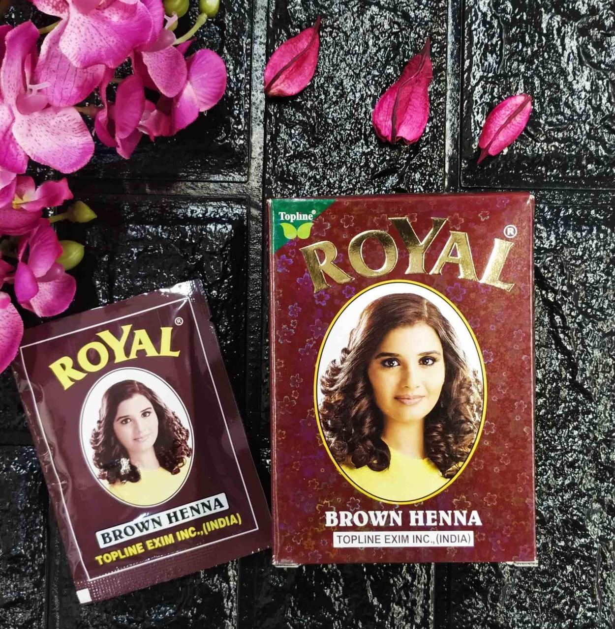 Індійська Хна для волосся Royal Henna Brown коричнева 10 грам