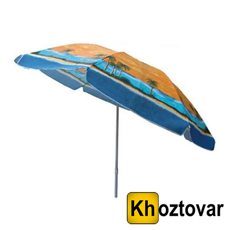 Пляжна складана парасолька з похилим механізмом посилена  ⁇  1.8 м
