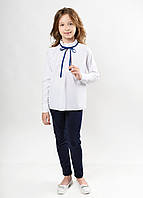 Стильная блуза для девочки с длинным рукавом