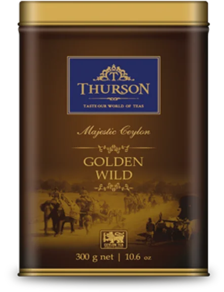 Чай чорний Thurson Golden Wild OPA крупнолистовий цейлонський 300 г в жерстяній банці, фото 1