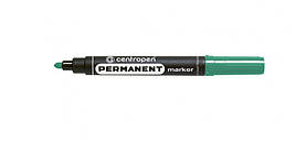 Маркер перманентний Centropen Permanent 2.5 мм круглий Чорний зелений
