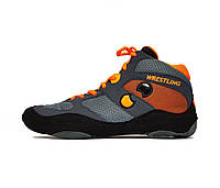 Борцовки детские Wrestling Shoes GS, Grey/Orange 35 (23см)