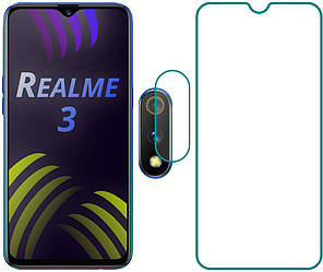 Комплект Скло на Екран Realme 3 і Камеру (Реалми 3)