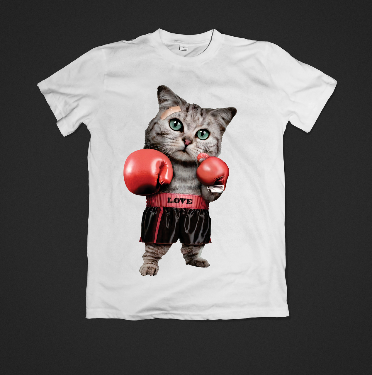 Футболка жіноча з принтом Boxing cat