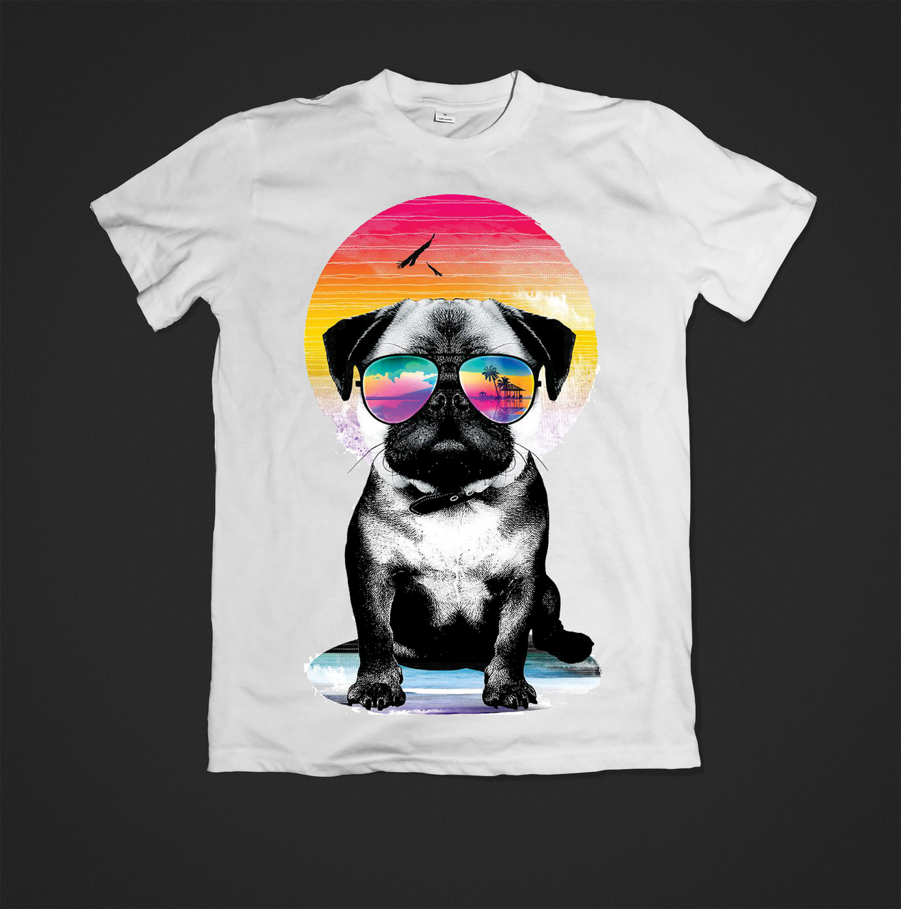 Футболка чоловіча з принтом Dog glasses
