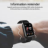 Фітнес-браслет Smart Band ID 116 Чорний Фітнес-трекер Годинник, фото 4