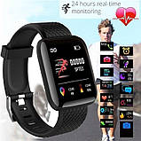 Фітнес-браслет Smart Band ID 116 Чорний Фітнес-трекер Годинник, фото 6