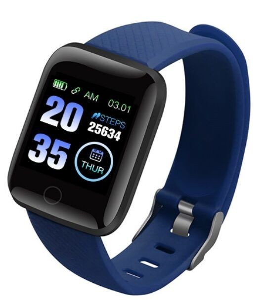 Фітнес-браслет Smart Band ID 116 Синій Фітнес-трекер Годинник, фото 1