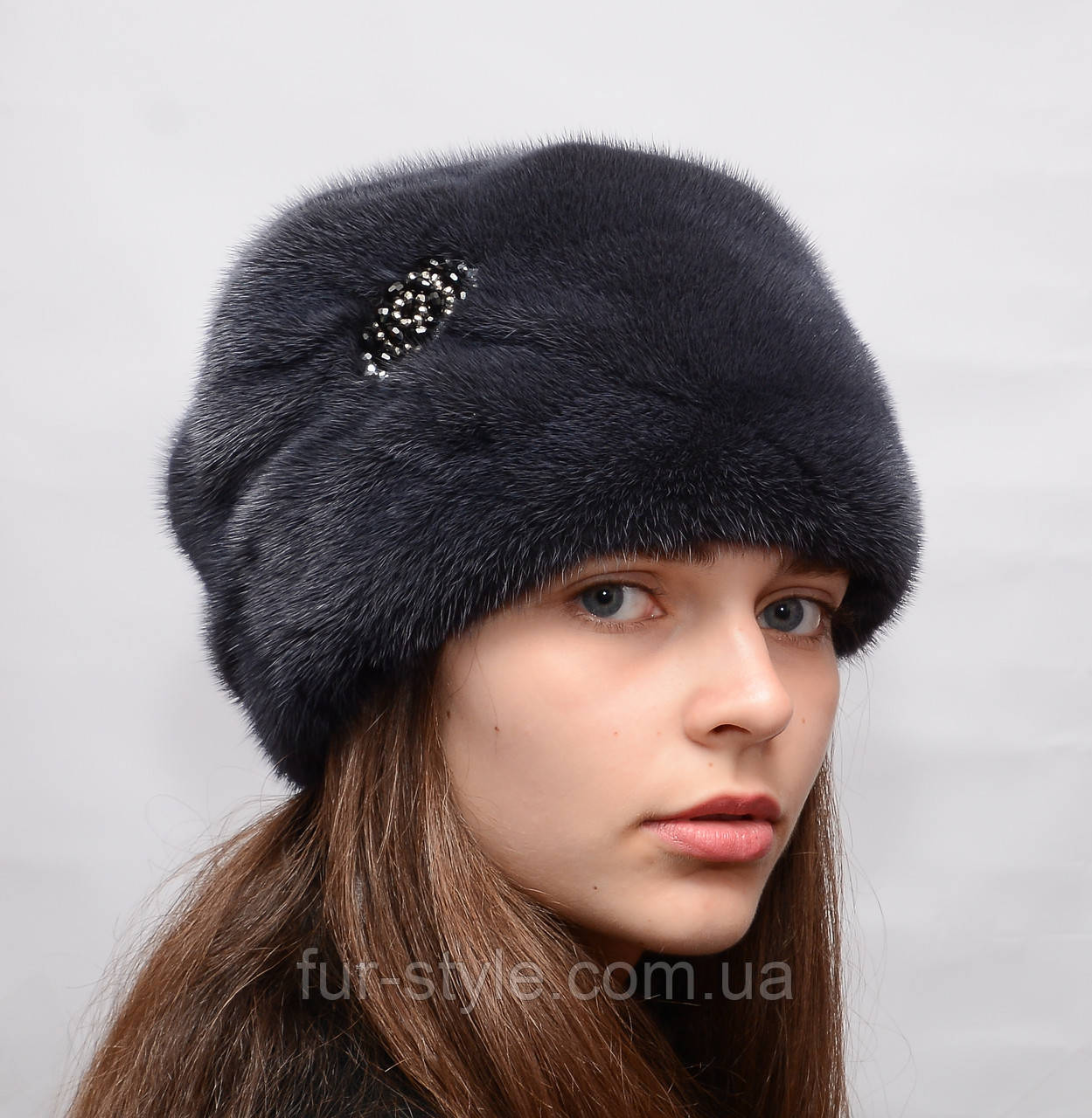 Зимняя женская шапка из цельного натурального меха норки кубанка "Бетти ...