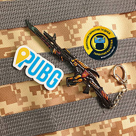 Брелок Автомат Калашникова / АК / АК-47 / Калаш Dragon Edition з гри PUBG 13 см металевий