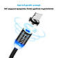 Магнітний кабель для зарядки Floveme USB / Lightning (iPhone, iPad) 1 метр чорний, фото 2