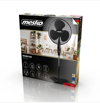 ВЕНТИЛЯТОР ПІДЛОГОВИЙ MESKO MS 7311 ДІАМ 40СМ