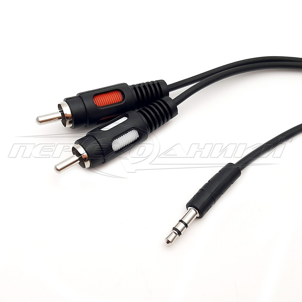 Аудіокабель jack 3.5 mm to 2RCA (економ плюс якість), 0.8 м