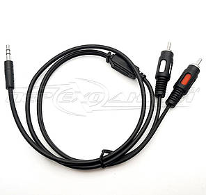 Аудіокабель jack 3.5 mm to 2RCA (економ плюс якість), 0.8 м, фото 3