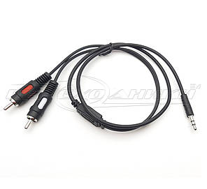 Аудіокабель jack 3.5 mm to 2RCA (економ плюс якість), 0.8 м, фото 4