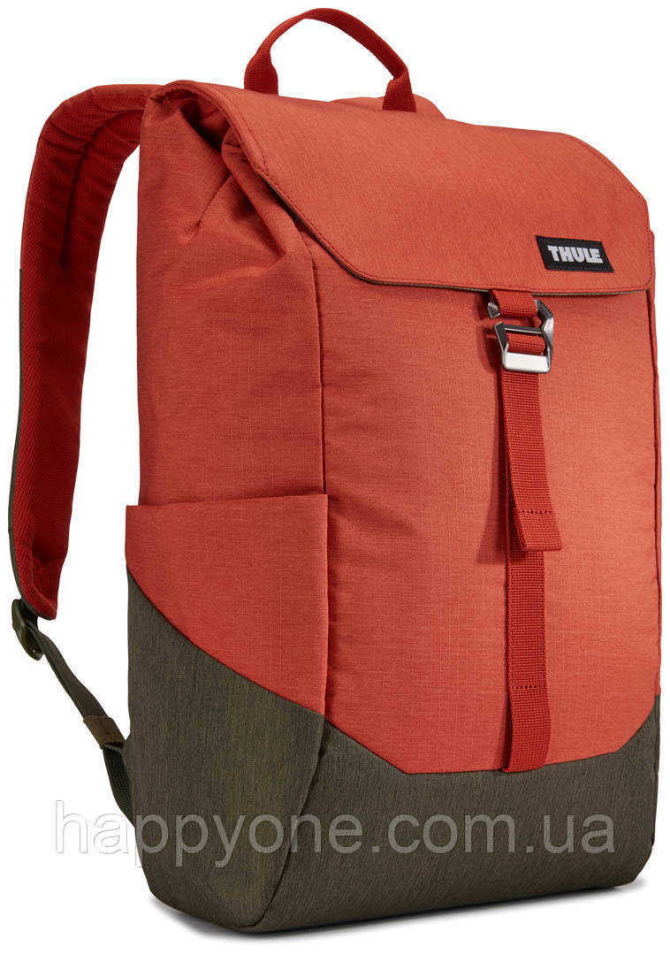 Рюкзак з відділенням для ноутбука Thule Lithos 16 л Backpack Rooibos/Forest Night (червоний/хакі)
