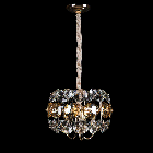 Кришталева люстра на ланцюгу СветМира на 3 лампочки VL-L11258A/3 (FGD+CHR+WT), фото 2