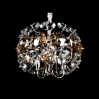 Кришталева люстра на ланцюгу СветМира на 3 лампочки VL-L11258A/3 (FGD+CHR+WT), фото 3