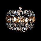 Кришталева люстра на ланцюгу СветМира на 3 лампочки VL-L11258A/3 (FGD+CHR+WT), фото 4