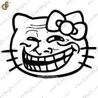 Наклейка "Trollface Kitty"