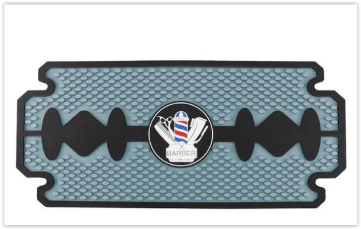 Гумовий мат-килимок для інструментів у формі леза Barber Razor Blade 44 см*20 см