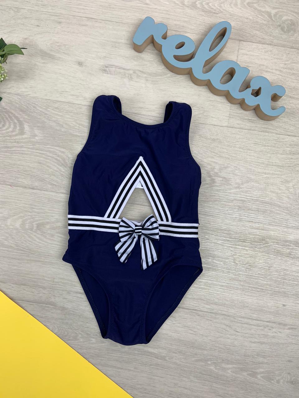 Купальник Сдельный для Девочки Бантик (темно Синий) 30 - 38 Размер ...
