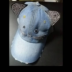 Бейсболка Кішка стрази 56-58 см