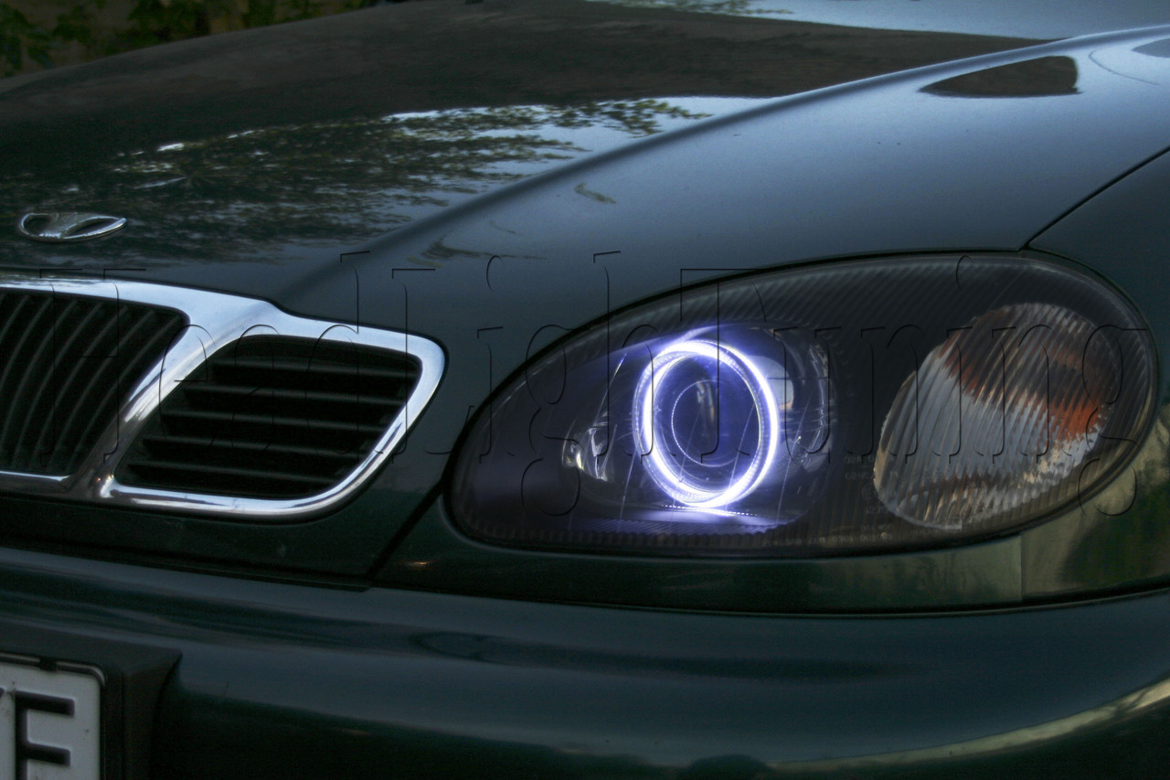 DAEWOO Lanos — встановлення бі-ксенонових лінз Moonlight EVO-2 +50% LIGHT і LED "ангельських очей"