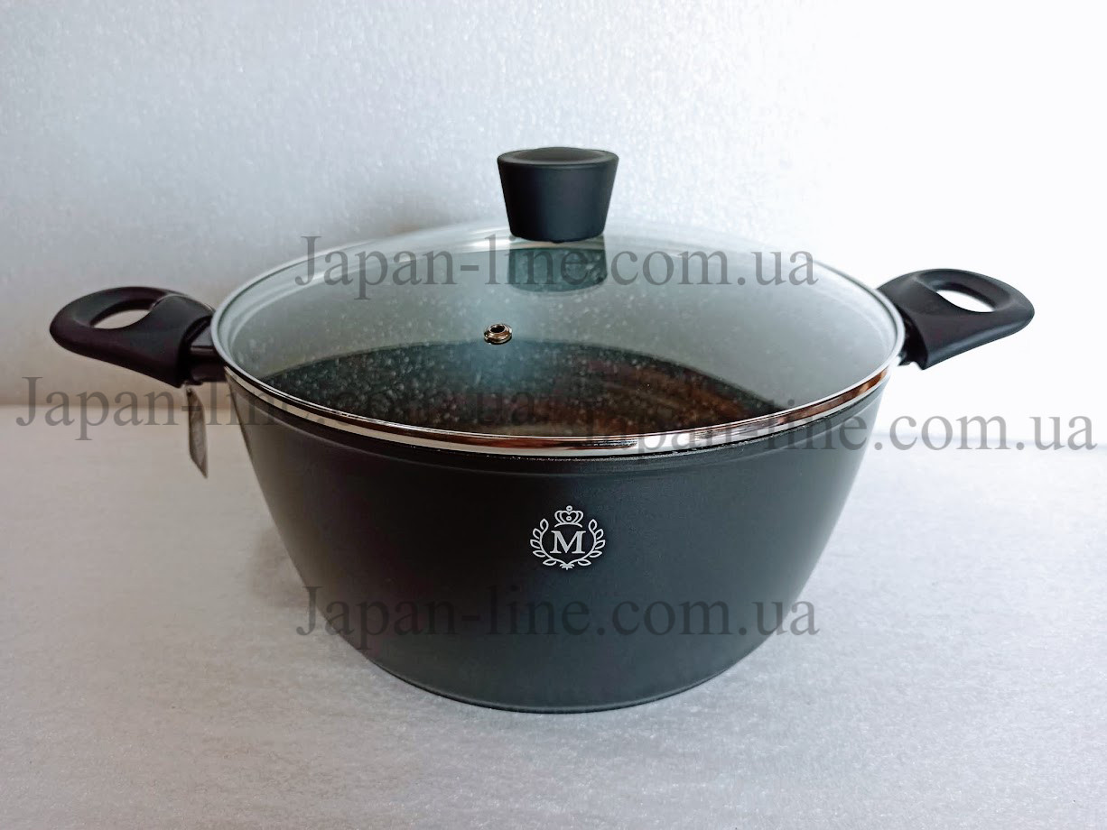 Каструля Meisterklasse MK-1027-28 black marble 28 см. 6,7 л.