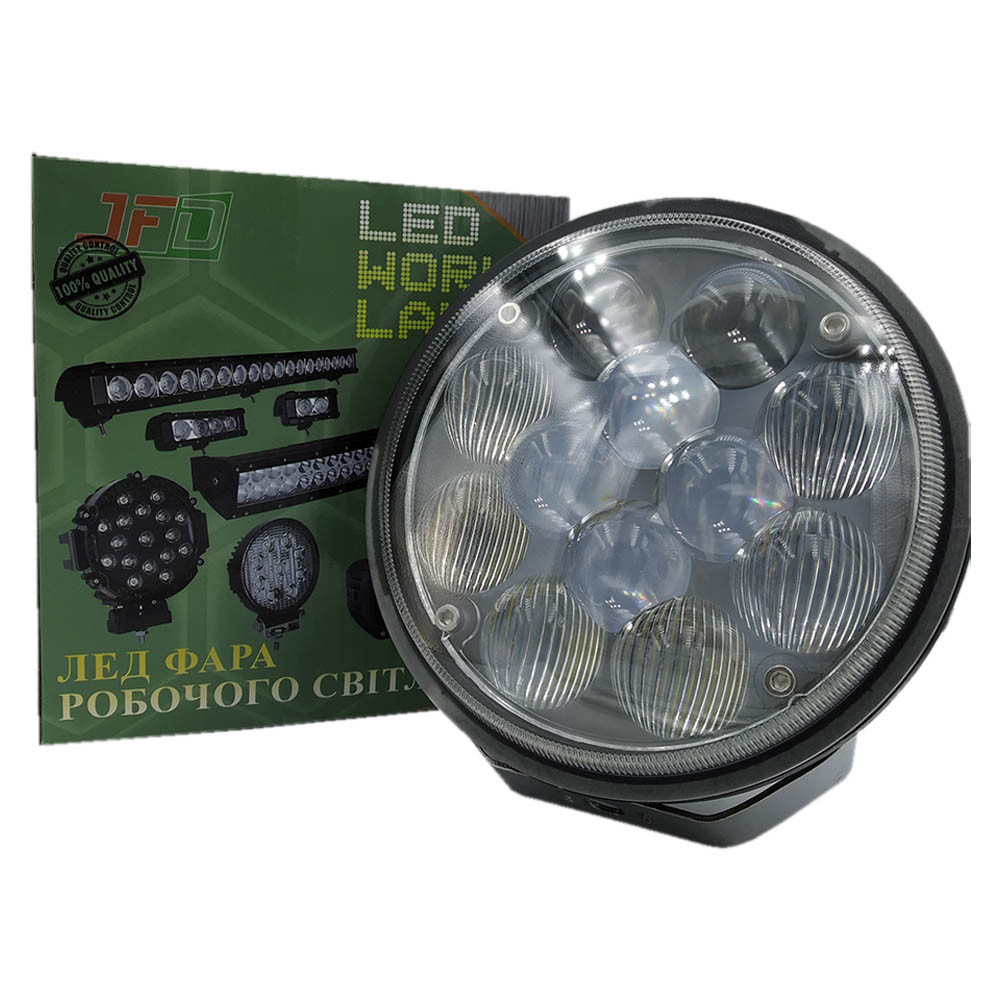 36W (12x3W/гібридний промінь, круглий корпус) 2520 lm LED Фара додаткова JFD-1059