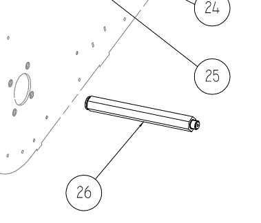 01.0796.00 Вал шестигранний L-285 жатка Cappello 01079600, фото 1